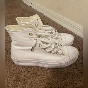 White platform converse